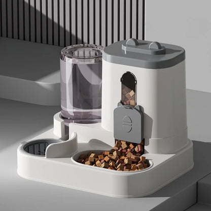 Gamelle Automatique pour Chat — Distributeur de Croquettes & d'Eau par Gravité