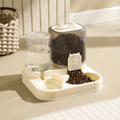 Gamelle Automatique pour Chat — Distributeur de Croquettes & d'Eau par Gravité
